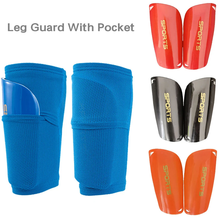 1 Kits Adults Kids Football Shin Guard Socks With Pocket Professional Soccer Leg Cover Sleeves With Shinguards Protective Gear