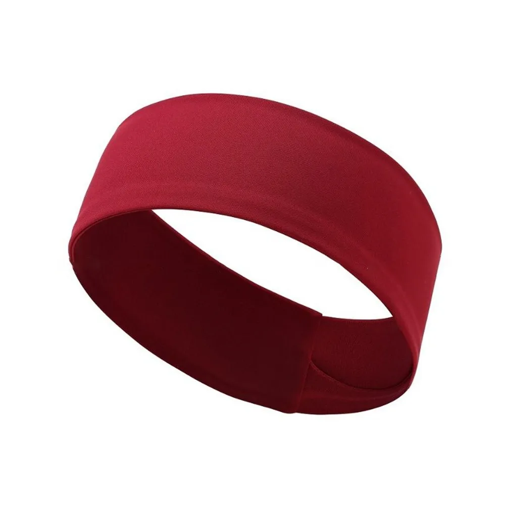 Solid Color Sports Headbands Hair Fixing Hole Non-Slip Grip Fitness Hair Bands Moisture Wicking Elastic Stretch Makeup Headbands