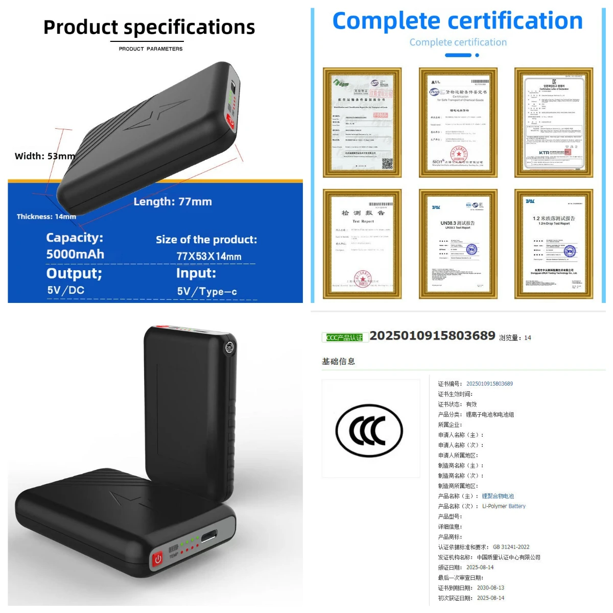 Guantes calefactables de esquí para montar en invierno para hombre, pantalla táctil de 5000 mAh, calefacción eléctrica para dedos, 3 niveles de temperatura, guantes térmicos para deportes al aire libre