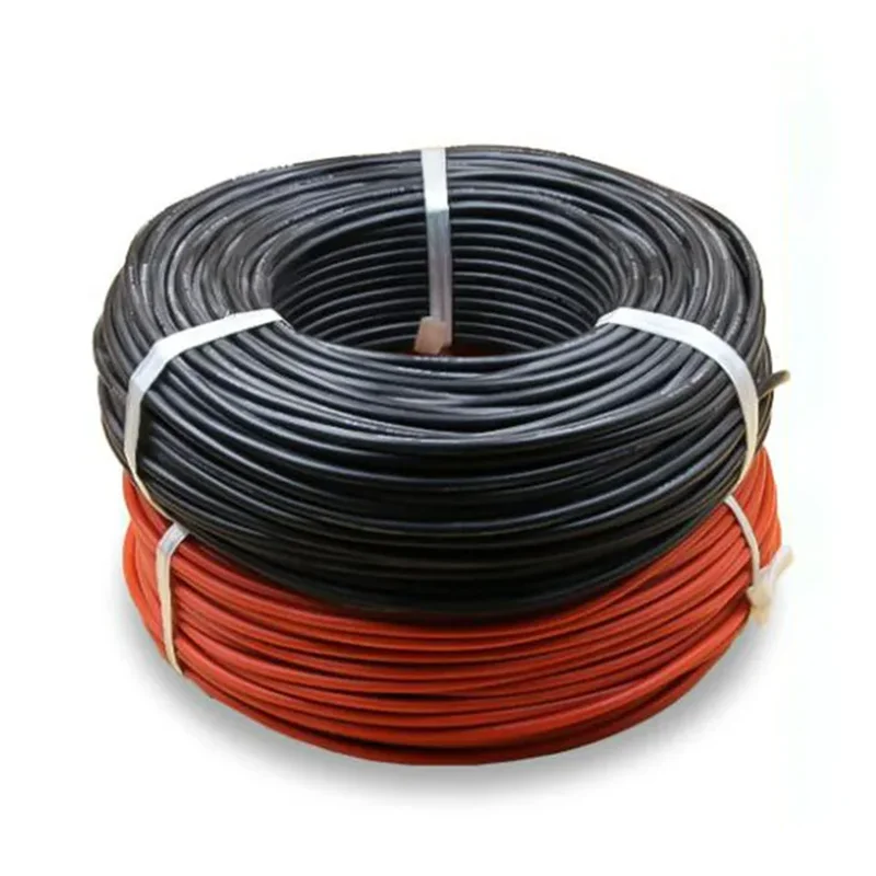 18AWG-28AWG Power Cord Photovoltaic Wire Soft Silicone Red Black Wire High Temperature Resistant 200°C Silicone Cable C1