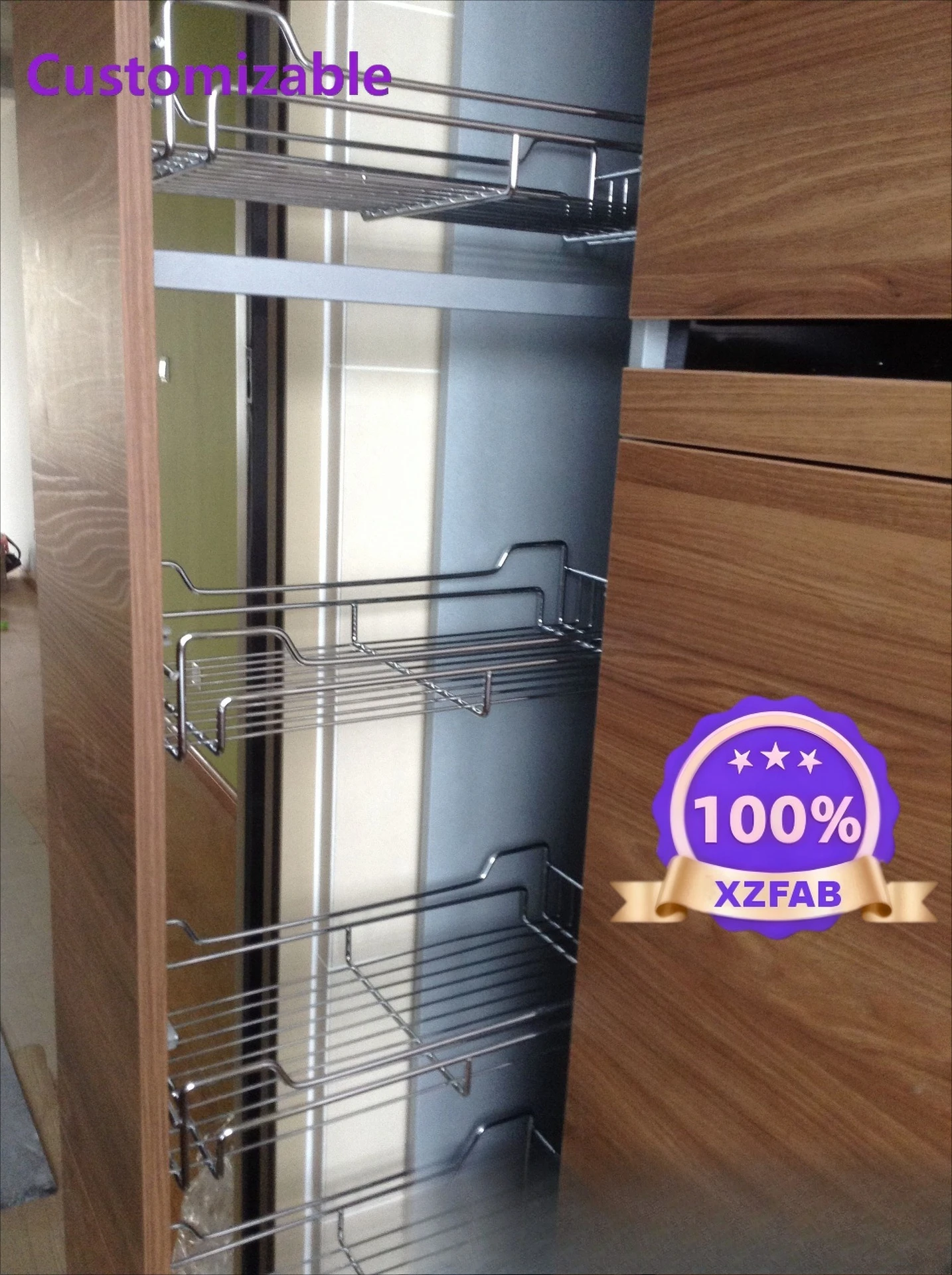 Factory Direct 2026 Multi-layer tall cabinet narrow cabinet multi-functional storage pull-out basket Cabinet storage monster pul