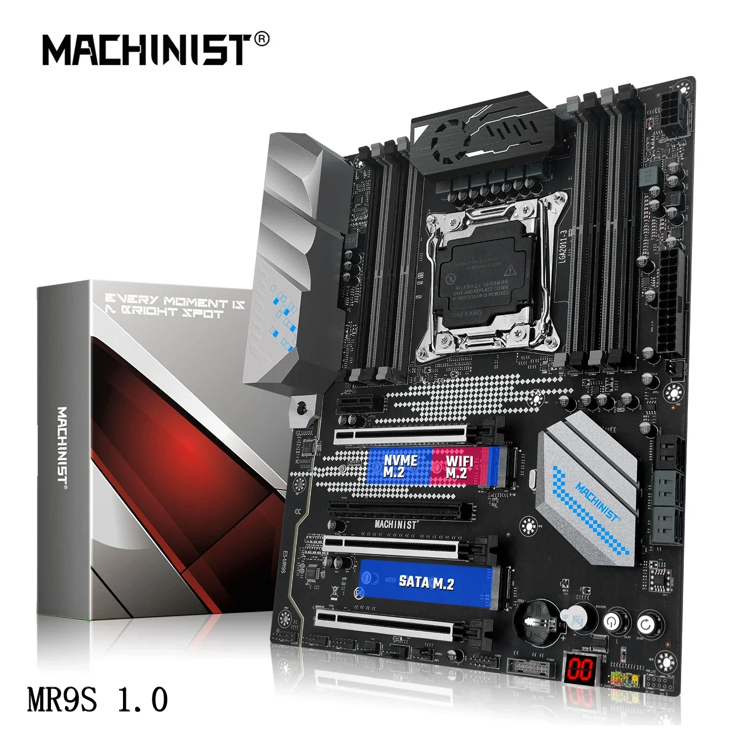 Machinist X99 MR9S motherboard LGA 2011-3 Support Xeon E5 V3/V4 series processor NVME M.2 M.2 USB 3.0 four channel 8 memory slot