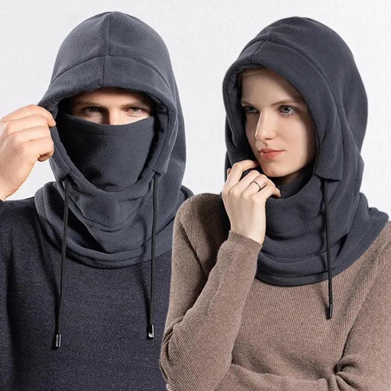 Gorro cálido de invierno a la moda para hombres y mujeres, pasamontañas de lana, gorro para cubrir la cabeza, gorro para el cuello, bufanda deportiva a prueba de viento para motocicleta y bicicleta