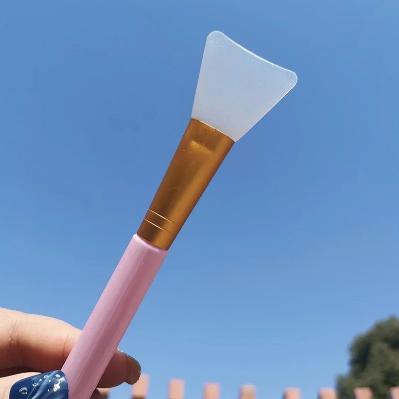Siliconen gezichtsmaskerborstel Gezicht Huidverzorgingshulpmiddel Zachte kop DIY Modderfilm Aanpassingsborstel Hellende staart Gezicht schoonheidshulpmiddelen aanbrengen