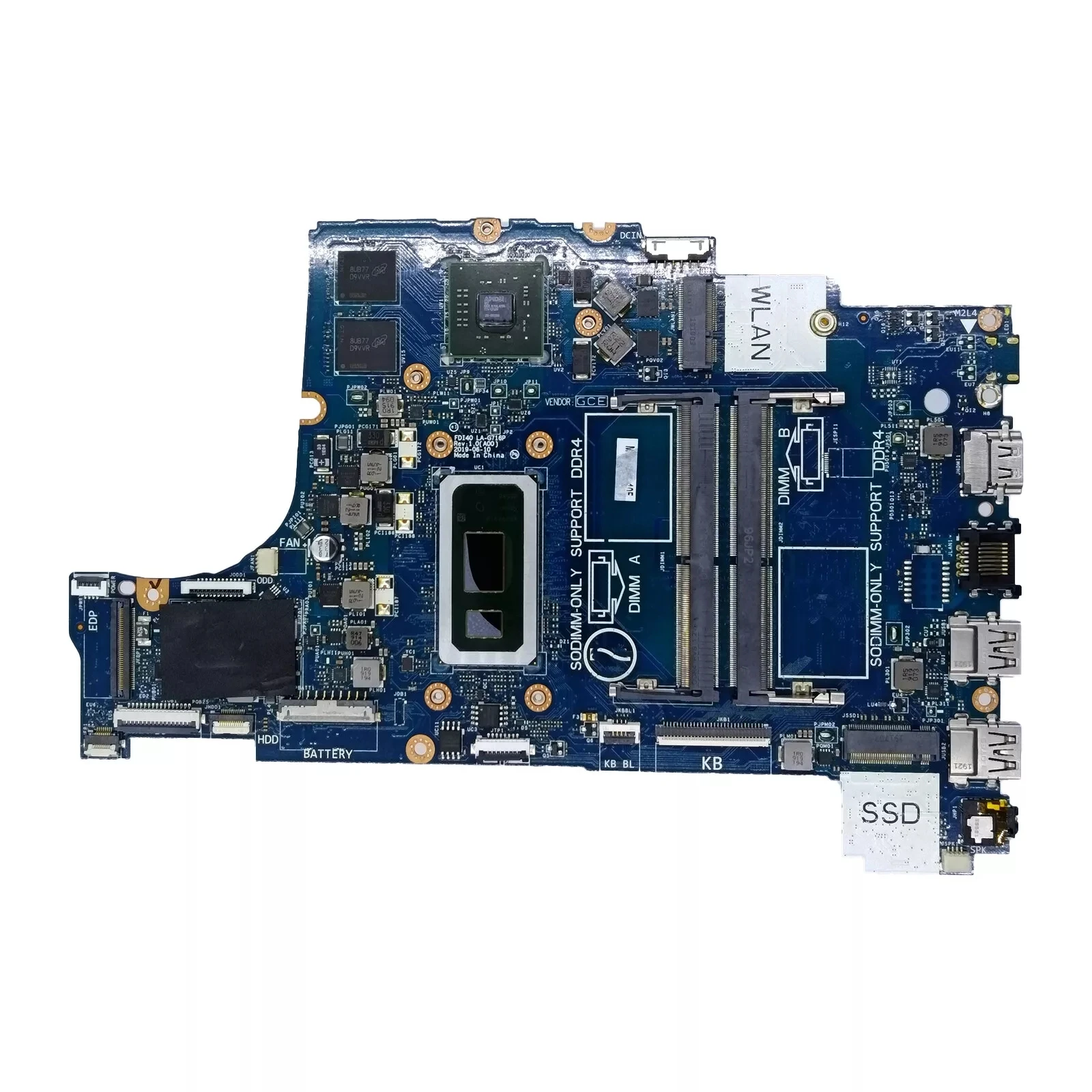 

0P65F7 For Vostro 3590 3490 Motherboard LA-G716P i5-10210U R610 2GB