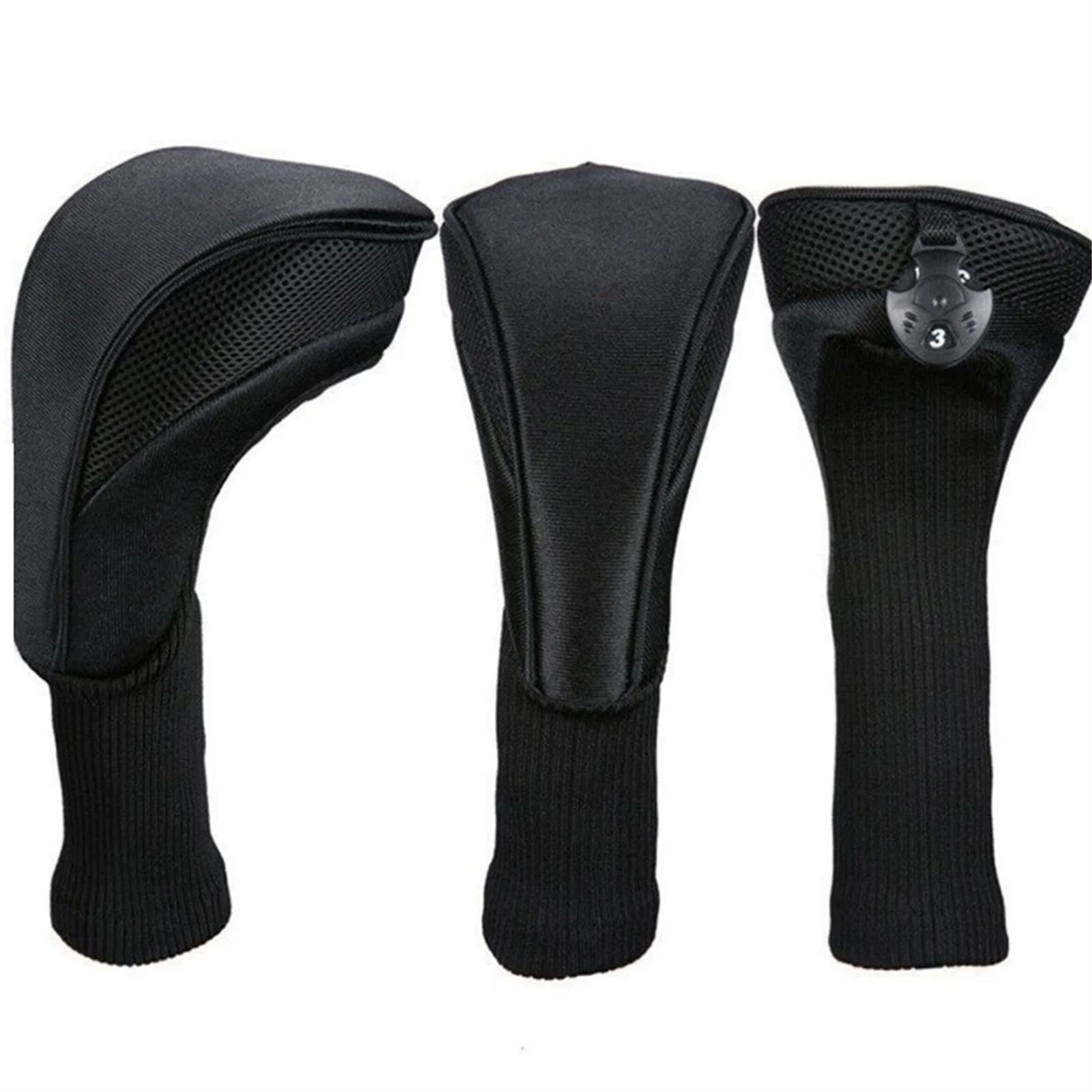 Outdoor Golf Club Head Covers For Woods Long Interchangeable Golf Head Protective Cover 3pcs/set