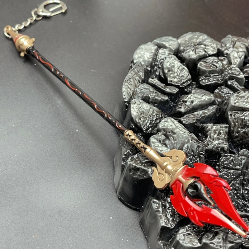 [Genshin Impact] Game Peripheral Toy, Miniature [Staff of Homa] Weapon Model, Zinc Alloy Metal, 22CM (8.66inch), Not Sharp