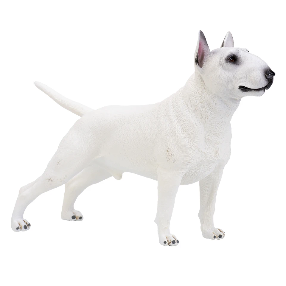 Große lebensechte Farm Haustier Hund Bullterrier Simulation Tiermodell Action & Spielzeug Figuren klassische Sammlung Spielzeug für Kinder Geschenk – Detail 6