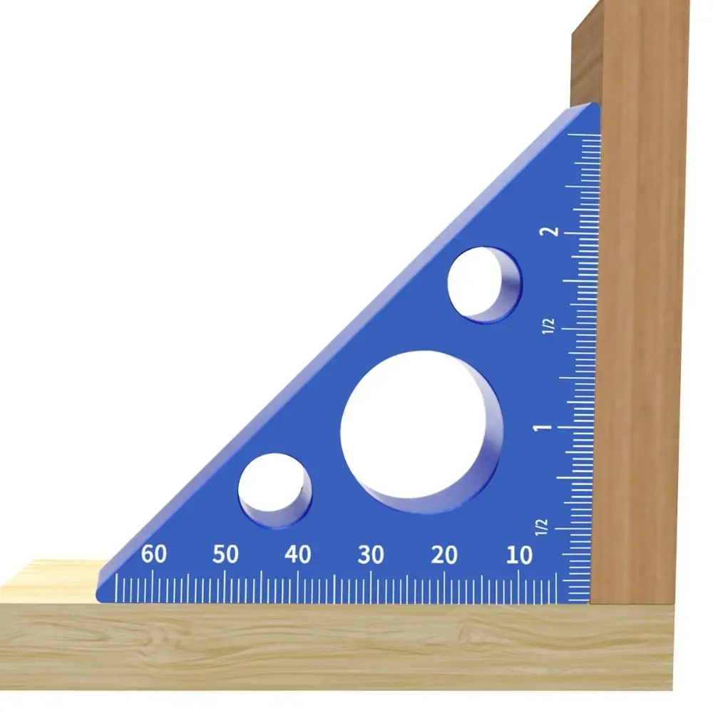 

Aluminum Right Angle Ruler Imperial Scales Precision Triangle Ruler Measuring Tool Metric Scales Thickened Height Ruler