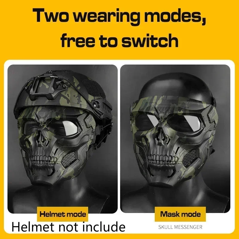 Christmas Gift 2022 Tactical Skull Mask CS Shooting Paintball Mask Tactical Game Helmet Cosplay Party Tactical Motorcycle Men