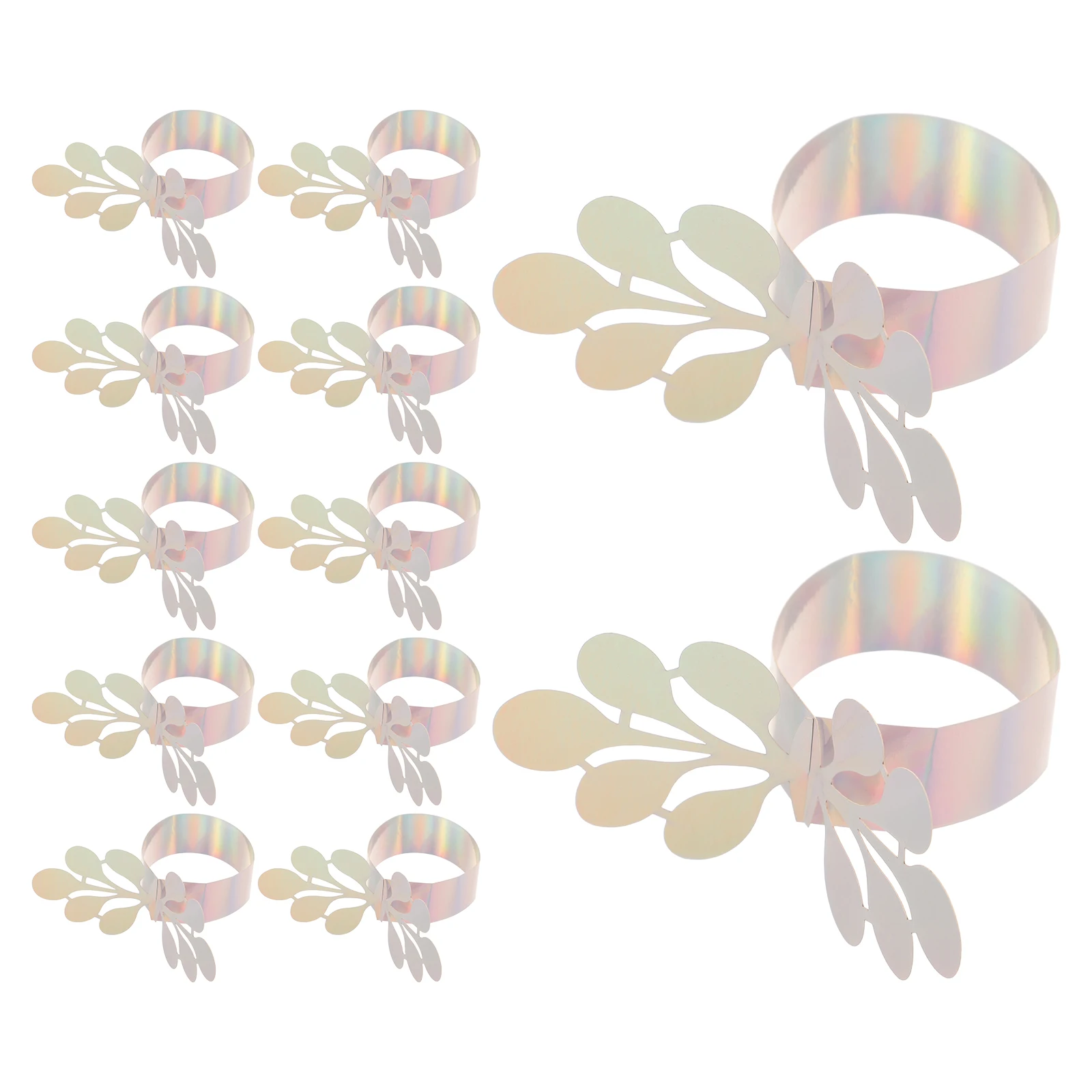 

50pcs Wedding Napkin Rings Paper Serviette Holders Elegant European Style Bridal Shower Decorative Table Dinner Party Buckle