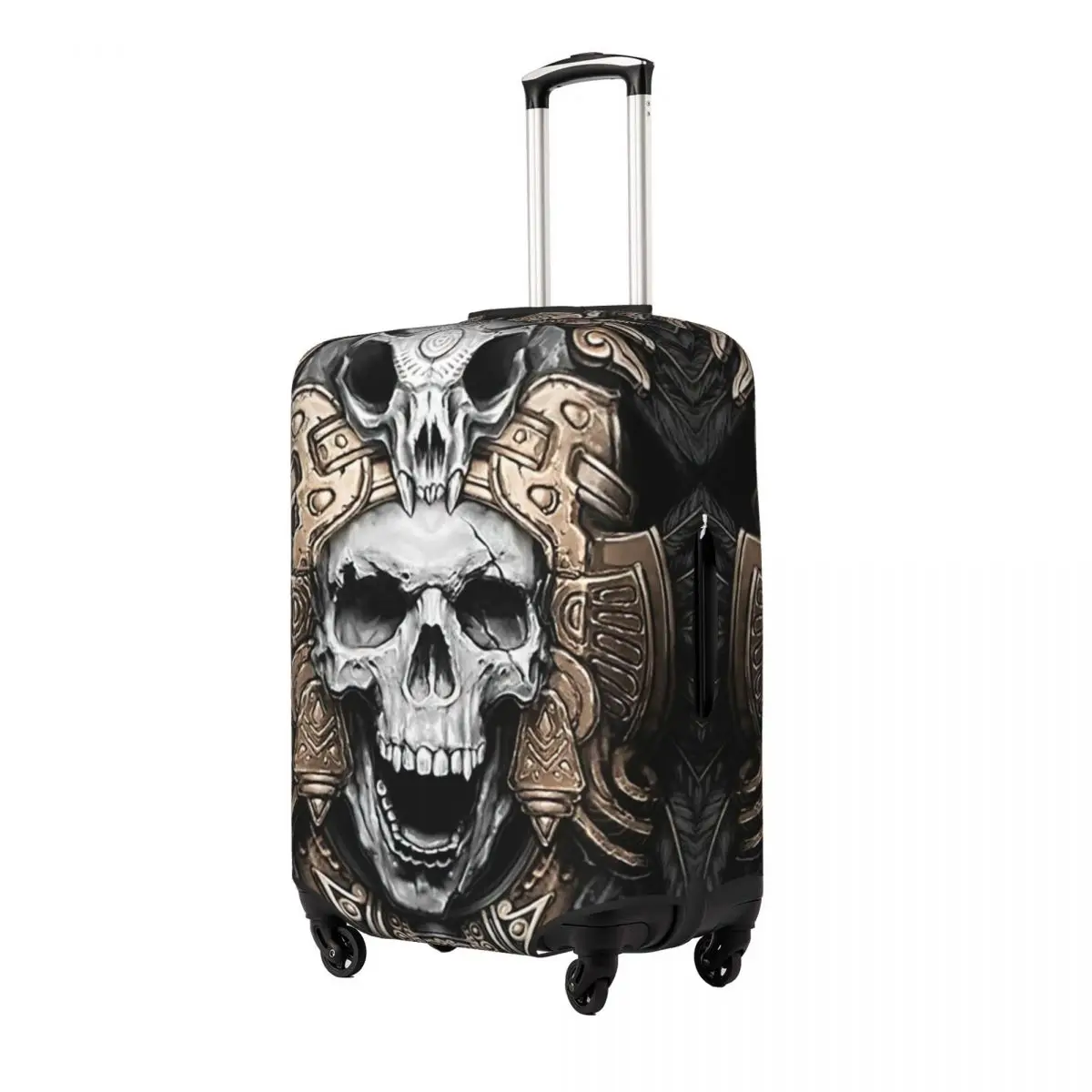 Housses de protection pour bagages avec imprimé tête de mort du Mexique, housses anti-poussière élastiques, housse de valise étanche, accessoires de voyage, cartouches, 18 "-32"