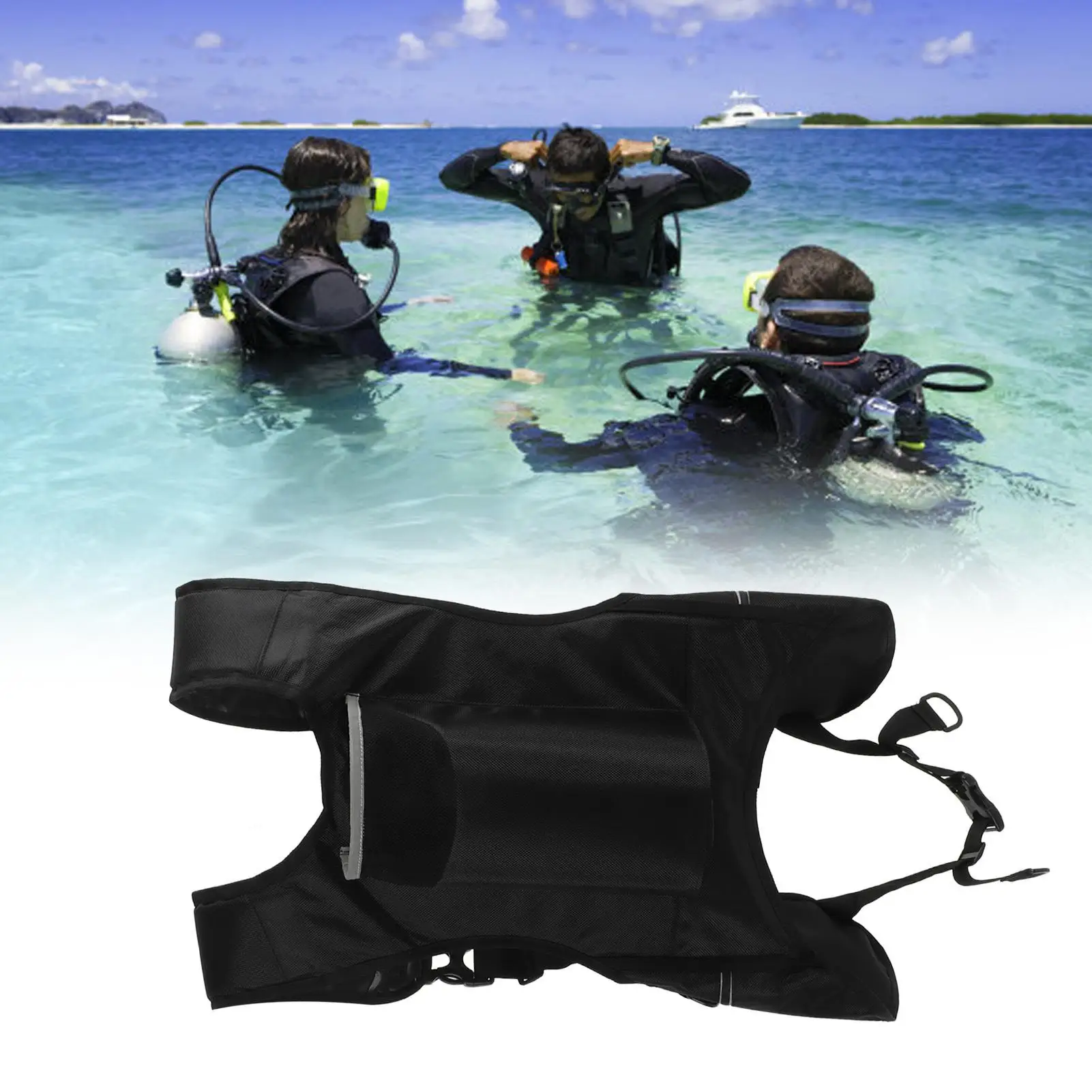 DIDEEP Scuba Tank-rugzakhouder - 2L zuurstoffles steunbeugel voor duikuitrusting en gasfles