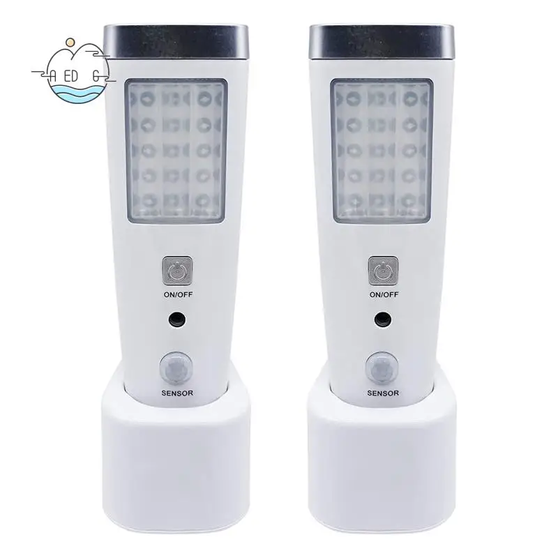 AED6-4 In 1 Motion Sensor Wall Light, Power Off LED Night Light Flashlight, Rechargeable Emergency Flashlight EU Plug