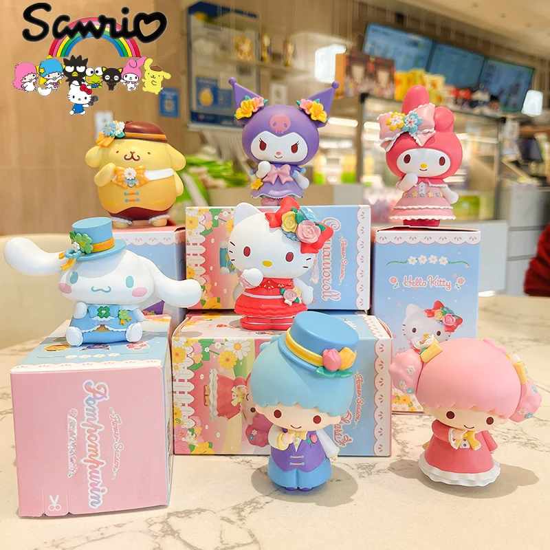 

Sanrio Model Hello Kitty Kuromi Mymelody Cinnamoroll Hand-made Doll Anime Peripheral Decoration Toy Birthday Gift for Students