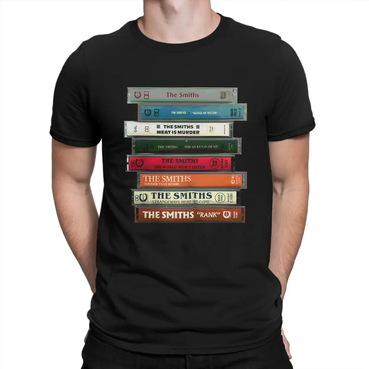 The Smiths Newest TShirt For Men Cassettes Round Neck Basic T Shirt Hip Hop Gift Clothes Streetwear