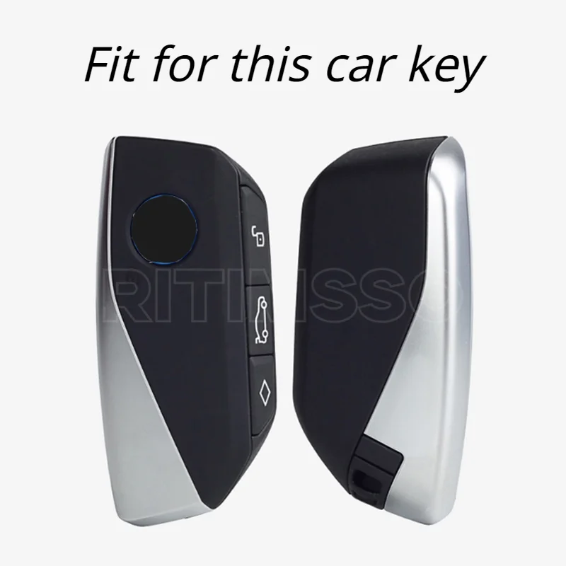 Transparent Tpu Remote Car Key Case Holder Key Cover for BMW X1 U11 2023 Series 7 735i 740Li I7 G07 X7 LCI XM Auto Accsesories