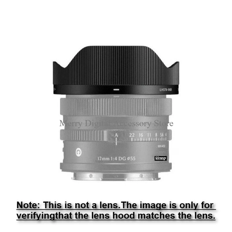 

New Original Genuine Front Lens Hood LH576-06B For SIGMA 17mm F4 DG (55mm) Black Lens