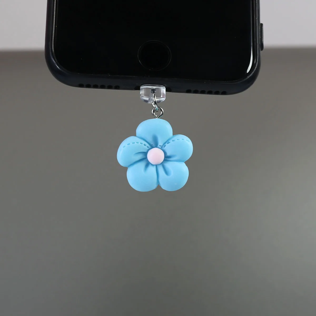 Mobile Phone Dust Plug Beautiful Flower Phone Accessory Hanging Pendant Decoration For Iphone For Samsung Type-C Port Dust Plug