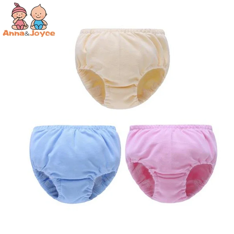 3PC Baby Underwear Infant Nappy Cloth Diapers Cotton Baby Nappy Cotton Panties Underwear Pants80 90 100