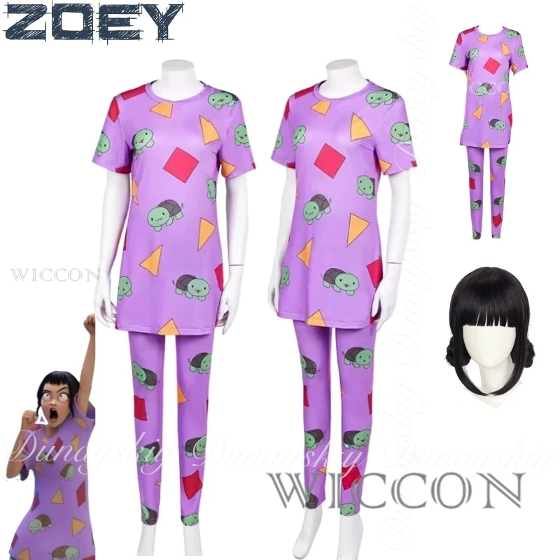 

Хэллоуин KPop Охотники на демонов Фильм Зои Косплей с черным париком Карнавальная вечеринка для взрослых Аниме Косплей Наряды