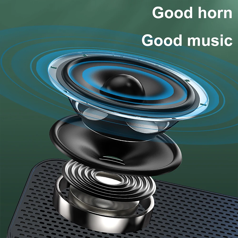 New Wireless Bluetooth Speaker Mini Portable Mirror Dual Alarm Clocks LED Music Player FM Radio Desktop Alarm Clock Speaker