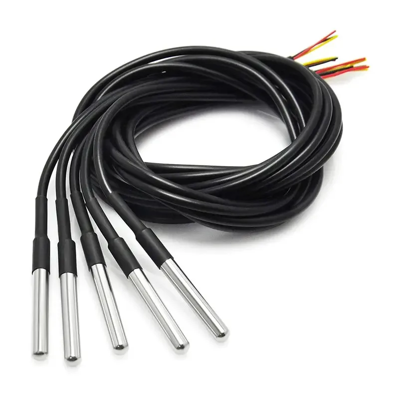 

1-10pcs DS18B20 Stainless Steel Waterproof DS18b20 1m 3m 5m Thread Temperature Probe Temperature Sensor 18B20 Cable For Arduino