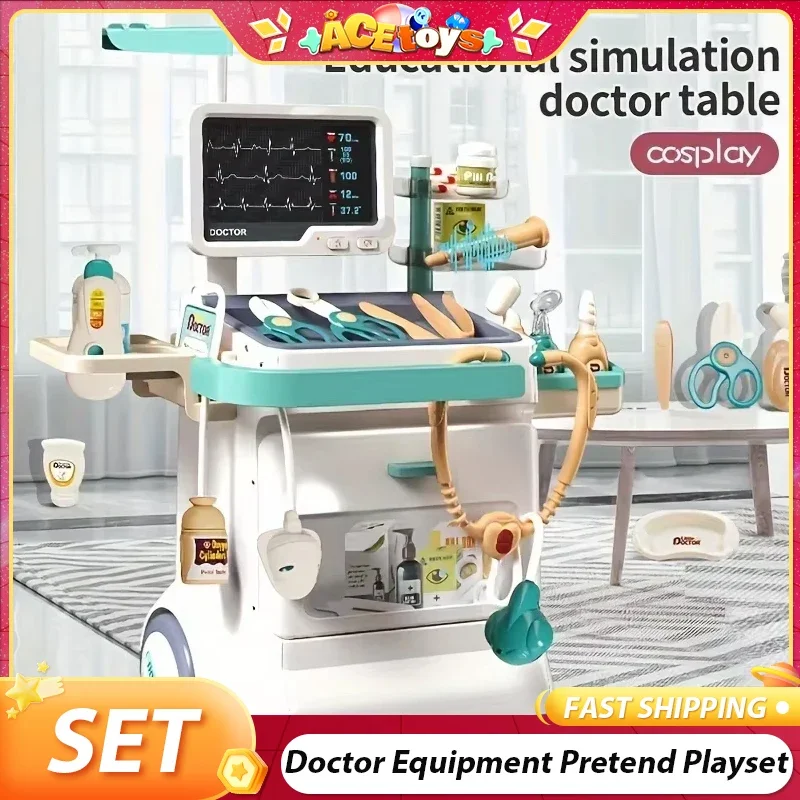 Doctor Kit for Kids Pretend Doctor Play set for Toddlers with Medical Station Stethoscope Role Play Medical Toy for Girls Boys