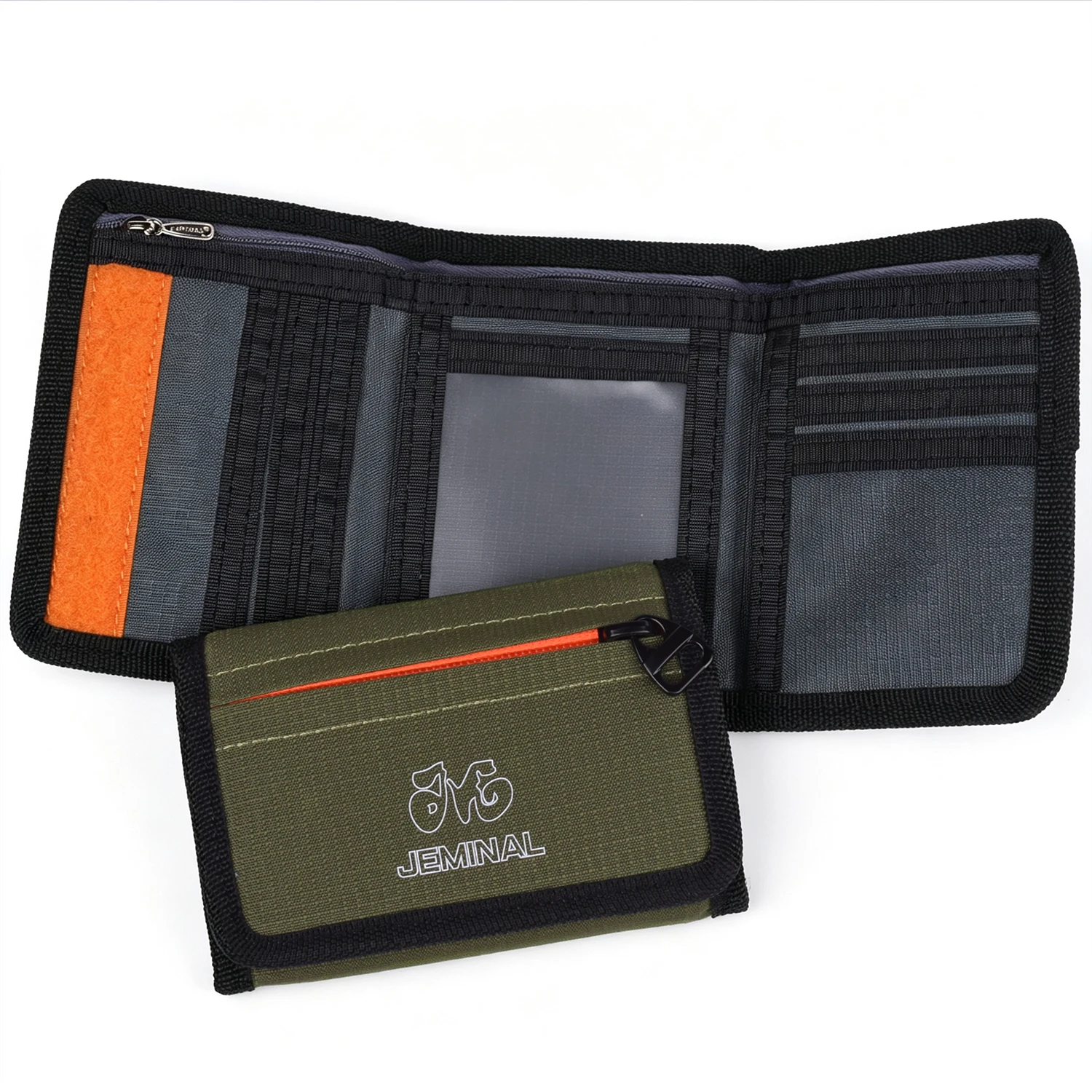 Men's Short Oxford Wallet With Hasp & Zipper, High Quality ID Card Holder, Classic Tri-Fold Fashion Coin Purse Clutch for Cash