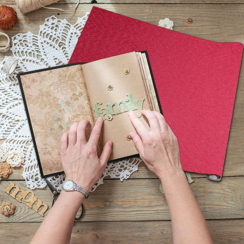 Linen Book Cover Book Binding Cloth for Photo Album Scrapbook Linen Surface Paper Backed Craft Paper Book Protection 40x100cm view 5