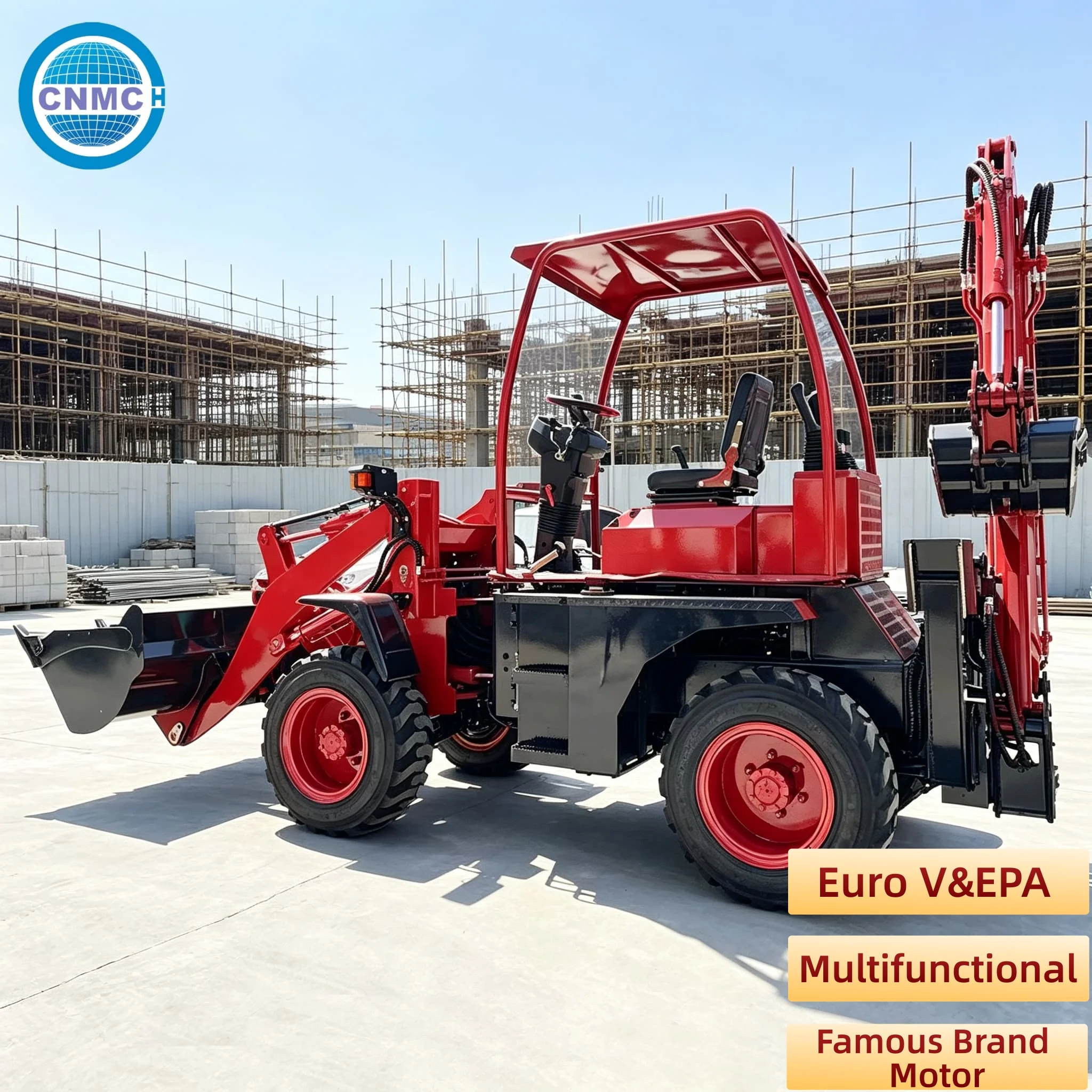 CN10-50 3Ton Mini Excavator Loader Backhoe Excavator with Cab Kubota Engine Two End Operation CE EPA Certification Farm Use