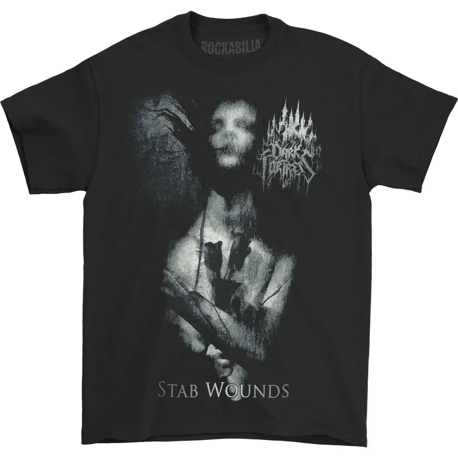 Men'S Dark Fortress Stab Wounds T Shirt Small Black