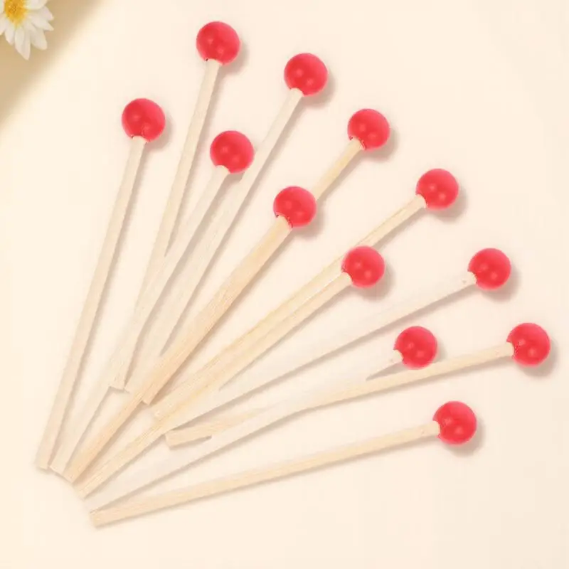 

Wooden Drumsticks Percussion Mallet Eco-Friendly Wooden Handle Practice Tool for Children Beginners Instrument Supply