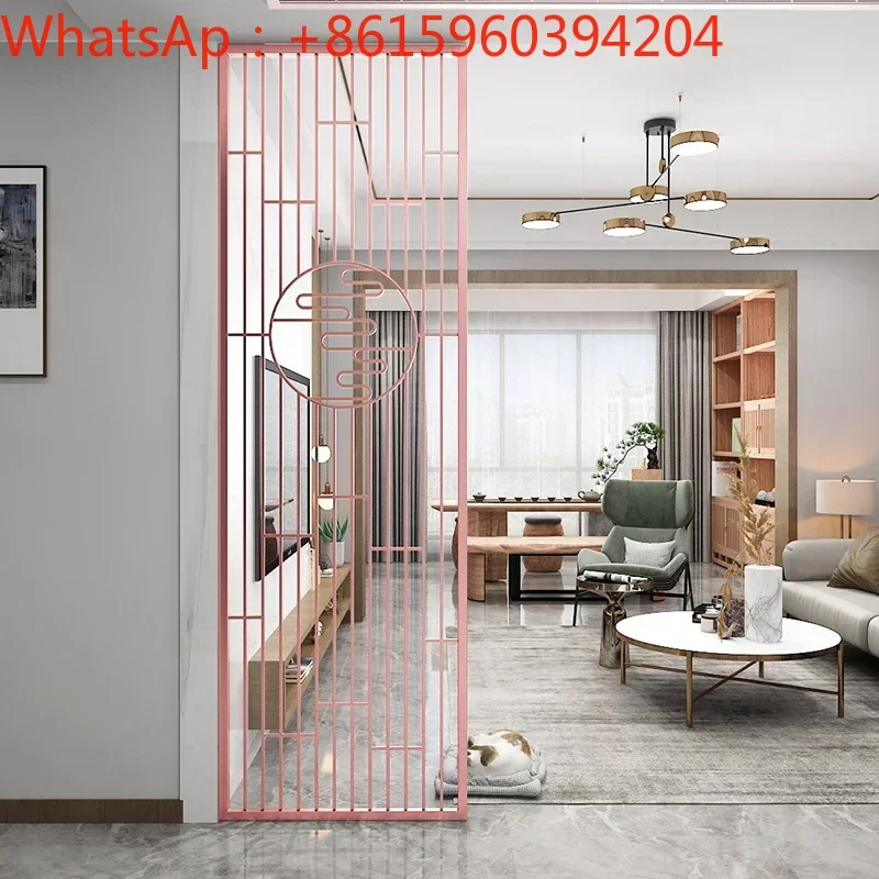 Customized Nordic iron art screen partition wall decoration, entry entrance, stainless steel screen living room, dining room,