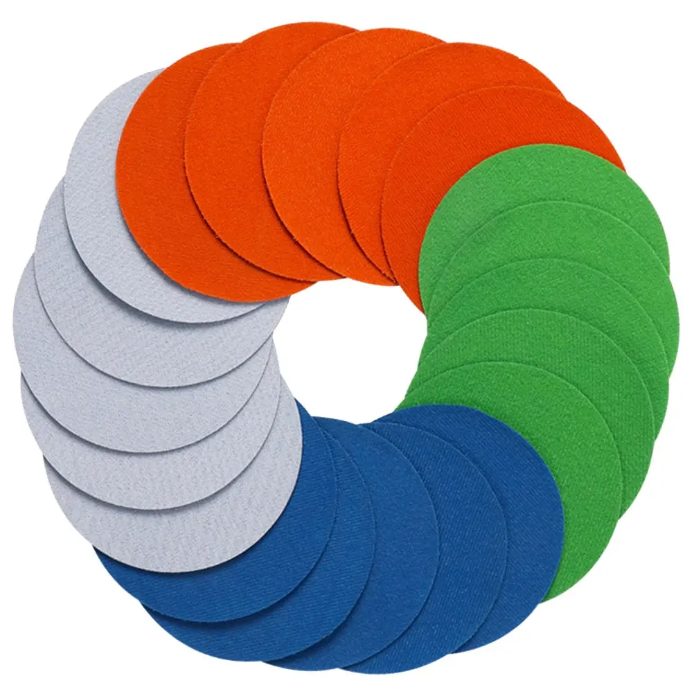 

20 шт. круглых шлифовальных дисков с зернистостью 3000, 5000, 7000, 10000, двусторонние абразивные накладки на флокированной основе для финишной обработки металла и дерева