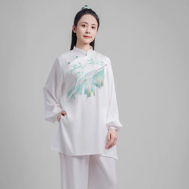 

Elegant Women's Wushu Tai Chi Suit Chinese Kung Fu Uniform with Fluid Drape Breathable & Comfortable for Martial Arts Practice