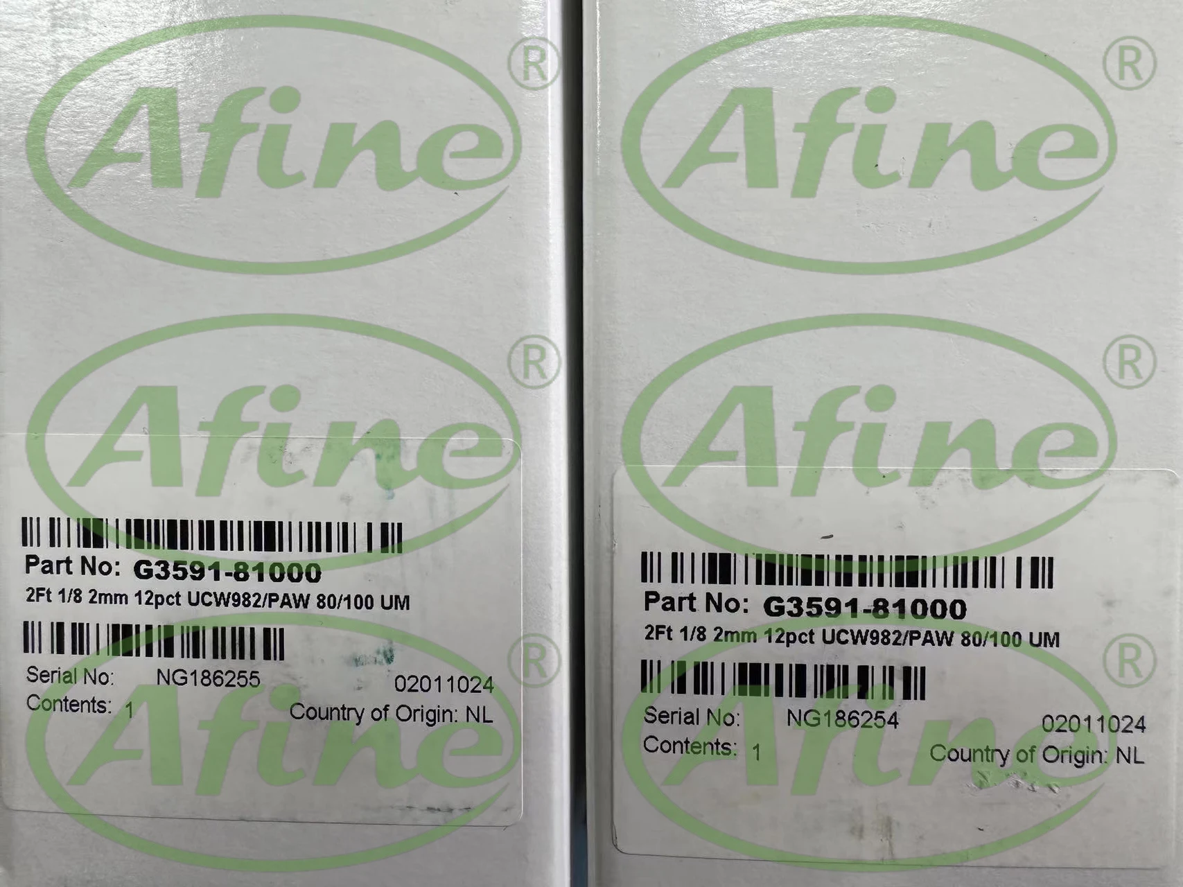 

AFINE Agilent G3591-81000 J&W GC Packed Column, 2 ft (0.61 M), 1/8 in OD× 2 mm ID, 12% UCW982/PAW, 80/100 Mesh, UltiMetal Tubing