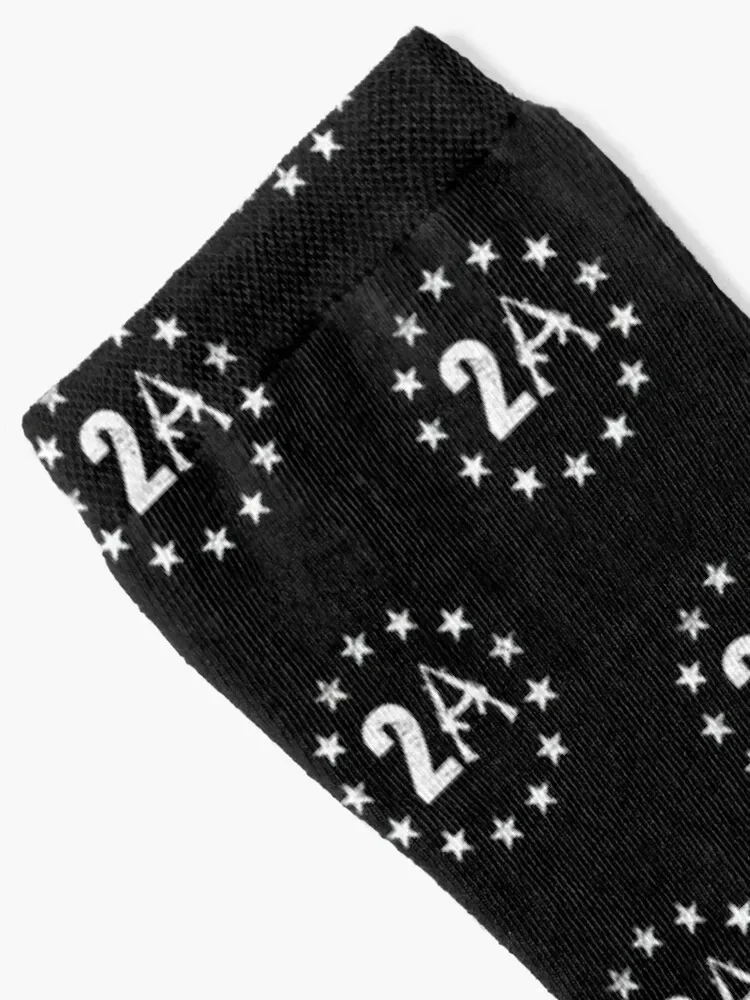 2A - Pro Gun Rights AR-15 - 13 Stars Flag Betsy Ross Flag Socks Novelties anti-slip Boy Socks Women's