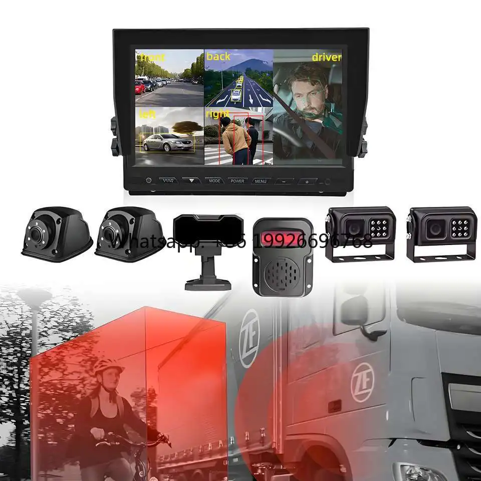 10.1 Inch Reverse Camera System AHD Image Sensor Bus and Truck Monitoring 5 Way Blind Area DSM BSD Camera for Larger Vehicles