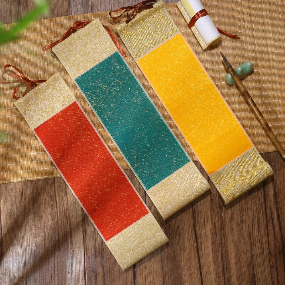 Vintage Blank Rice Paper Scroll For Calligraphy Painting Practice Wall Hanging Art Decoration Stationary Supplies Set