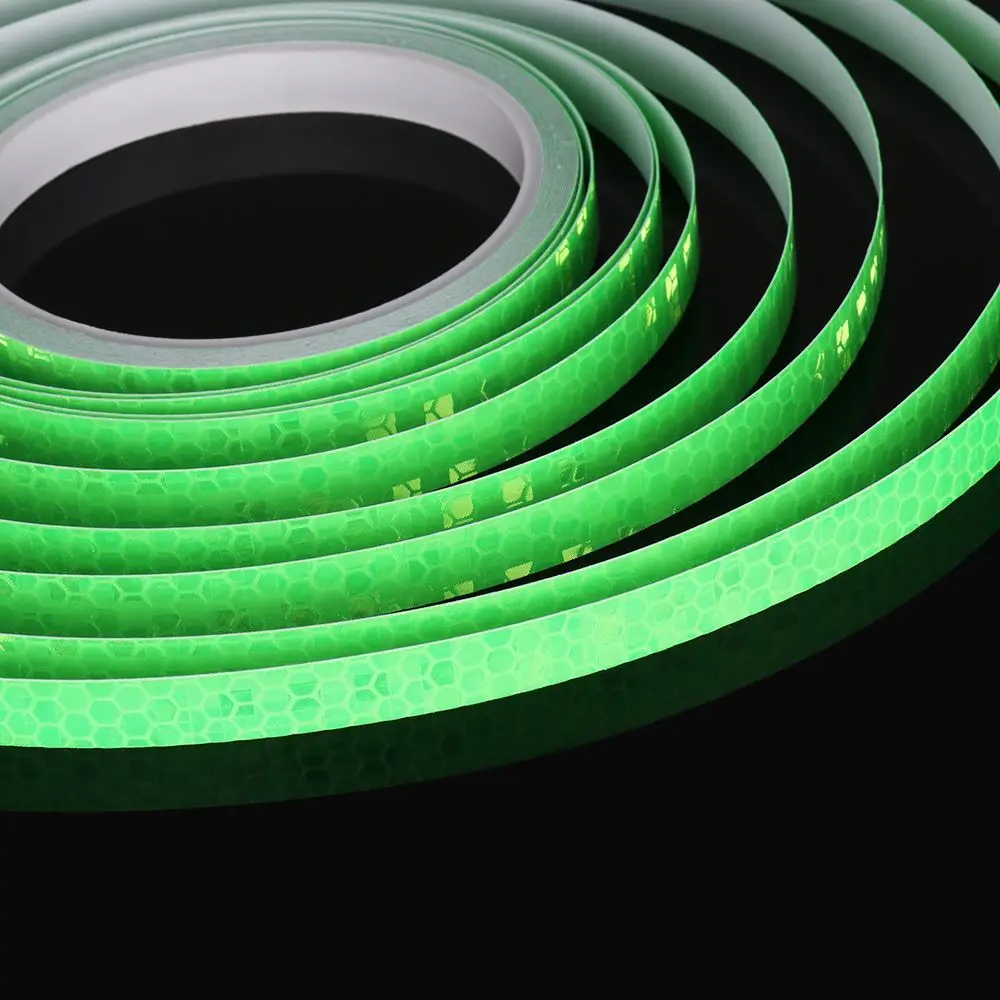 1 PC Bright  Warning Effect Safe Waterproof Motorcycle Reflective Decals Tire Applique  Car Stickers  Bike Rim Decoration