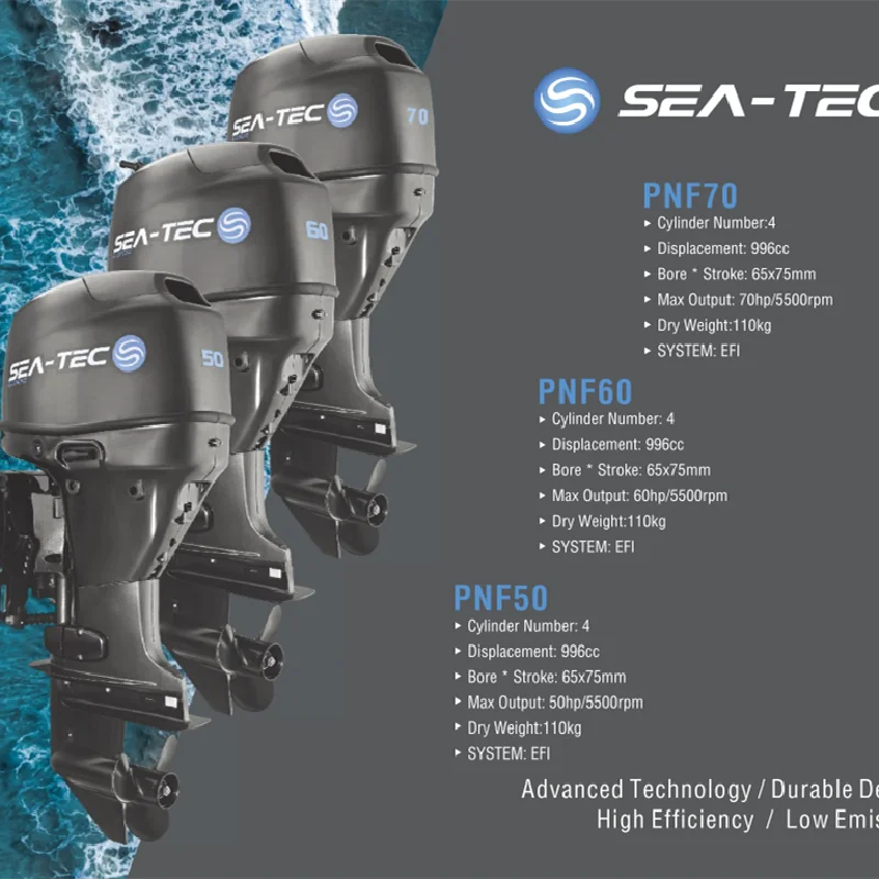 High Quality Low Noise SEA TEC 60hp 4 Stroke Boat Motor Gasoline Boat Engine Outboard Motors Sea Doo 4Stroke 60 HP