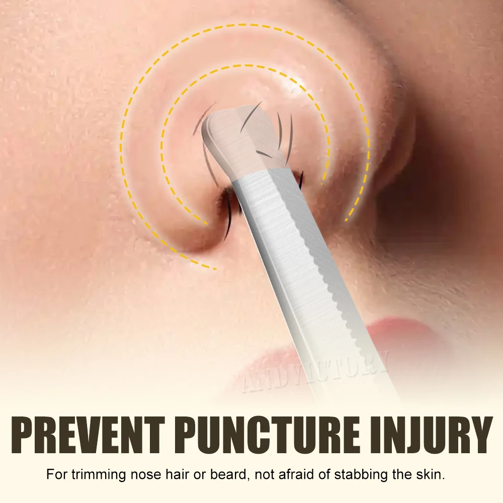 1 قطعة مقص عر الأنف مقص الجمال ماكياج أداة مزيل شعر الوجه طرف مستدير مقص التهيأ الصغير لتقليم الحاجب #2