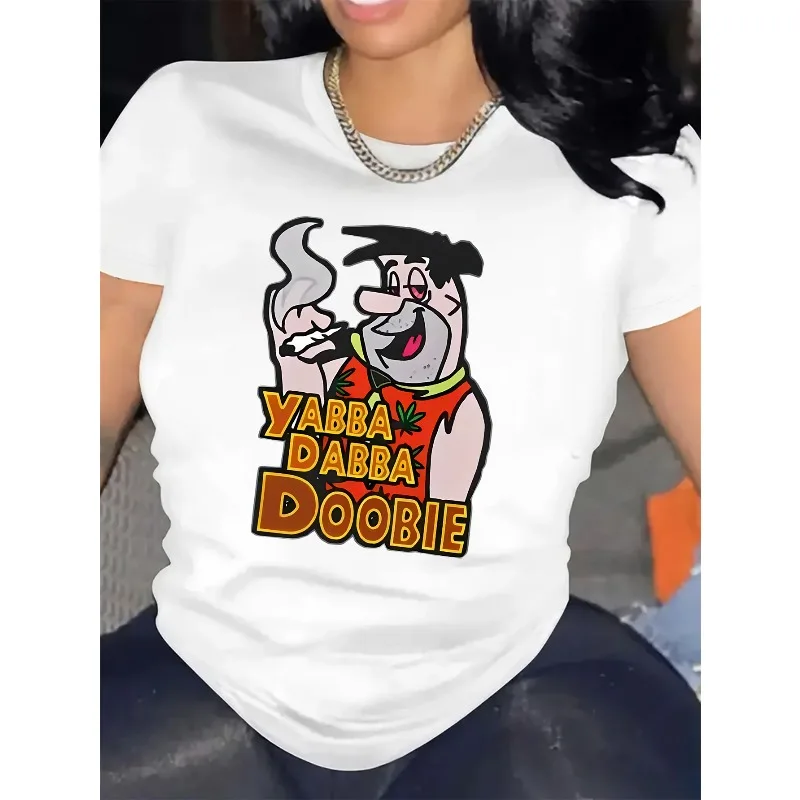 Kreative Cartoon Grafik Spaß Druck frauen Modische Casual Sport T-shirt Top Casual Lose frauen T-shirt Baumwolle Oansatz Top