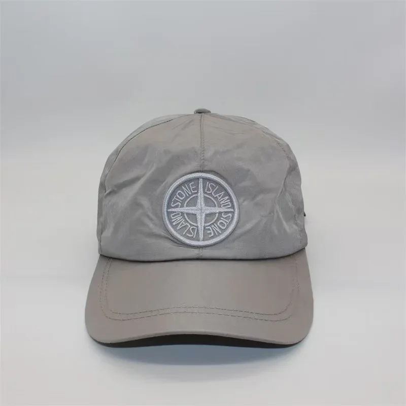 Men's and women's luxurious soft top luxury baseball caps, high-quality quick drying mesh sun hats suitable for Stone Island
