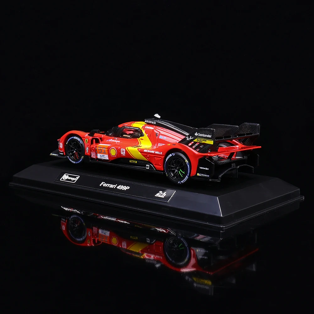 Bburago 1:43 24 HEURES DU MANS Ferrari 499p racing model simulation car model alloy car toy male collection gift