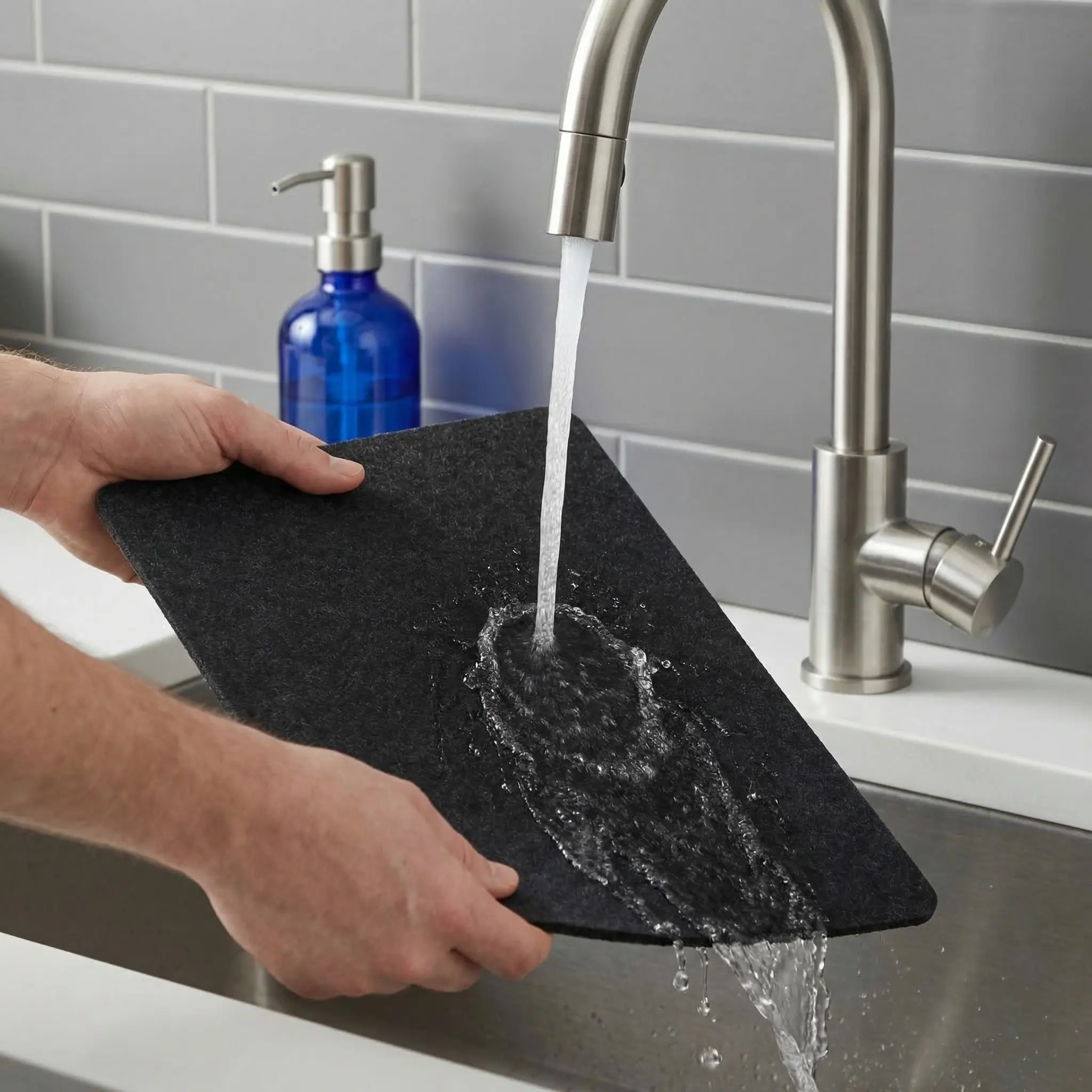 Air Fryer Heat Resistant Pad 3pcs – Silicone Countertop Protector 17.7x11.8 Inch, Non-Slip & High-Temp