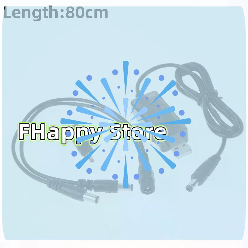 [MA]USB Boost Converter DC 5V To 9V 12V USB Step-up Converter Cable + 3.5x1.35mm Connecter For Power Supply Charger[MA]