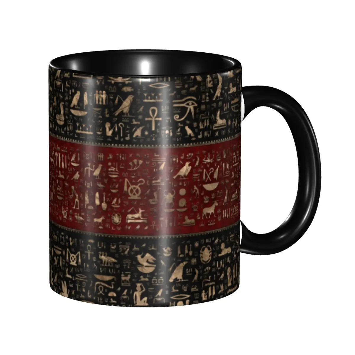 

Ancient Egyptian Hieroglyphs Coffee Mug DIY Personalized Egypt Culture Ceramic Mug Creative Gift