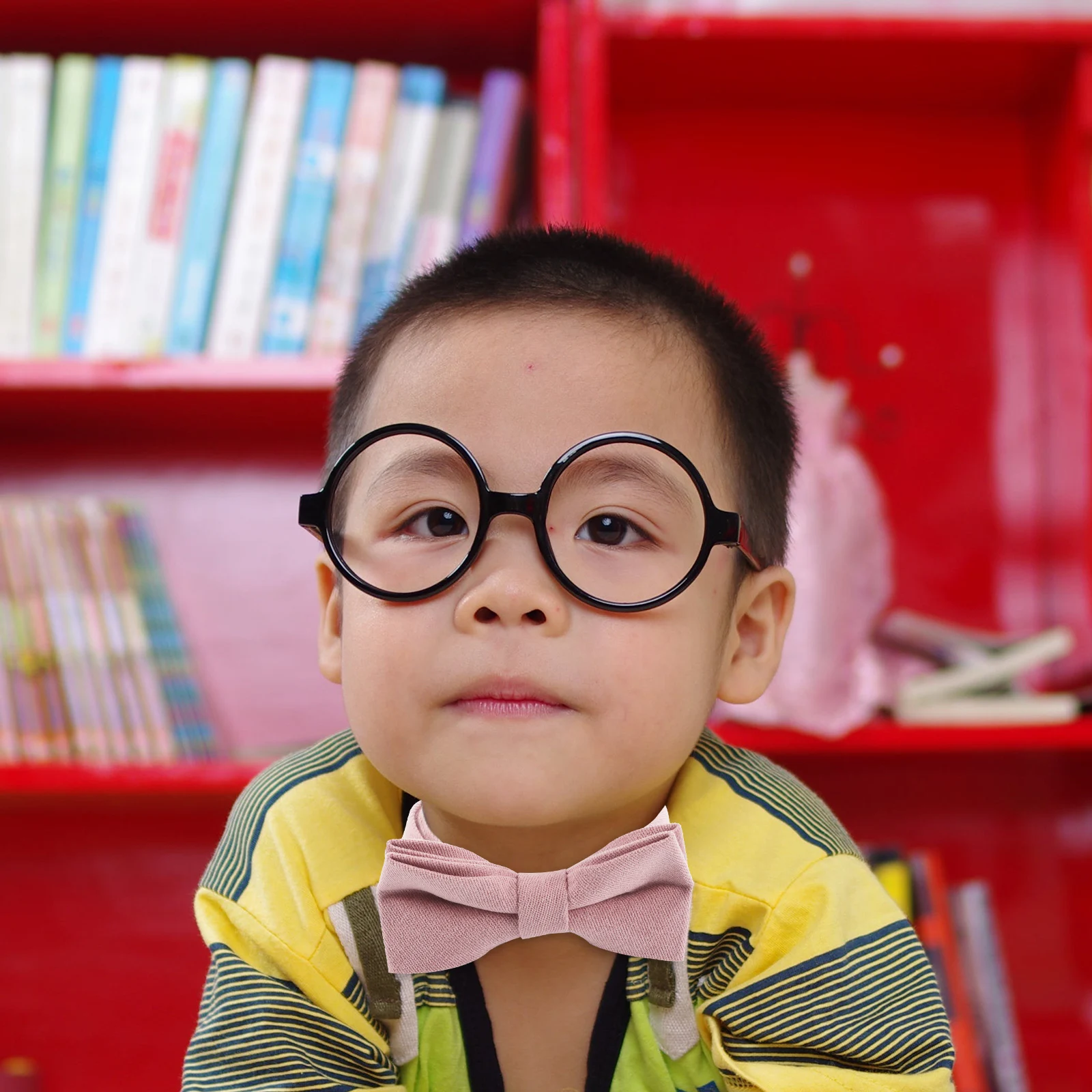 

Lovely Kids Bow Tie For Banquet Adjustable Pre-Tied Toddler Cotton Pink Bowties Children'S Boy'S Baby Lightweight Comfortable